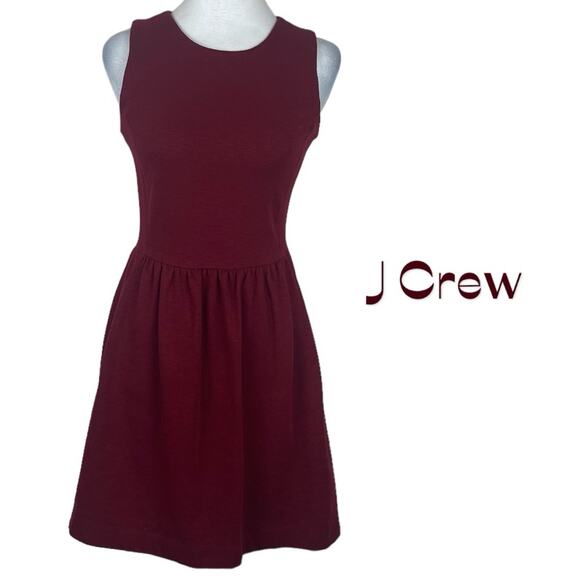 J Crew Brick Red Fit & Flare Career Office To Date Night  Dress Size XS - Picture 2 of 12
